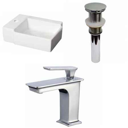 16.25-in. W Above Counter White Vessel Set For 1 Hole Left Faucet -  AMERICAN IMAGINATIONS, AI-34071